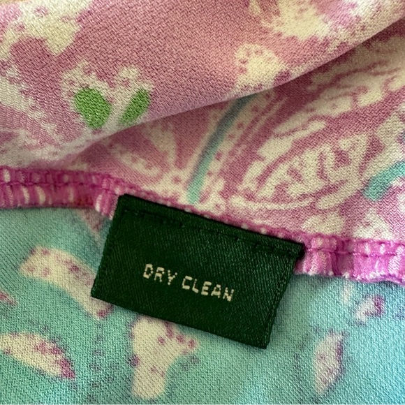 Lauren Ralph Lauren Faux Wrap Dress Womens Multicolor Paisley Sleeveless Size MP - Picture 9 of 9